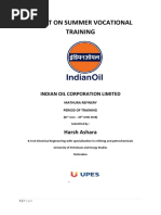 Report On Summer Vocational Training: Indian Oil Corporation Limited