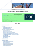 Bishop Weekly Update: March 7, 2019: Mark Your Calendar!