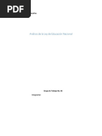 Análisis de La Ley de Educacion de Guatemala