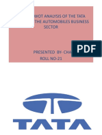 Topic - Swot Analysis of The Tata Motors in The Automobiles Business Sector