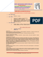 Especificación Técnica - Proyecto Constr. Polifuncional U.E. Felipe Pizarro - Guaraya