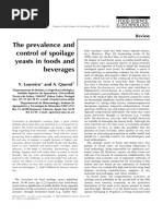 The Prevalence and Control of Spoilage Yeasts in Foods and Beverages