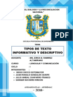 Tipos de Texto Informativo