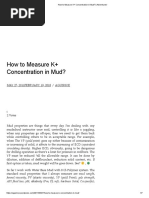 K+ Concentration in Mud