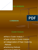 Cluster Analysis: G Sreenivas