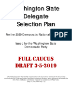 Washington State Democratic Party 2020 DRAFT Delegate Selection Plan (CAUCUS)