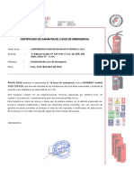 Certificado de Luces de Emergencia