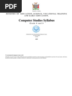 Grade 8 and 9 Computer Studies Syllabi