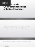 Types of Loads Considered For Design of Bridge