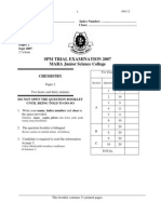 SPM Percubaan 2007 MRSM Chemistry Paper 2