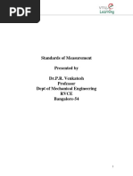 Standards of Measurement Presented by Dr.P.R. Venkatesh Professor Dept of Mechanical Engineering Rvce Bangalore-54