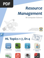 Resource Management: IB Computer Science