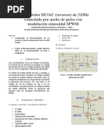 Convertidor DCAC Inversor de 220Hz Controlado Por Ancho de Pulso Con Modulación Sinusoidal SPWM