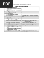 Documentary Requirement Checklist SGLG