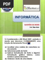 Informática Questões Do Word PDF