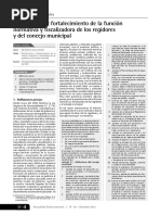 Planificación y Fortalecimiento de La Función Normativa y Fiscalizadora de Los Regidores y Del Concejo Municipal