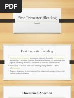 First Trimester Bleeding