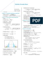 Statistics Formula Sheet-With Tables