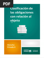 Clasificación de Las Obligaciones Con Relación Al Objeto