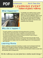 Safety Learning Event S G: Failure of Gantry Walkway