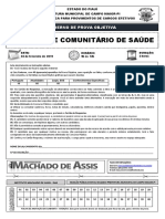 Caderno de Prova Agente de Saúde