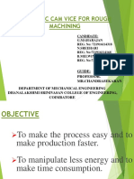 Eccentric Cam Vice For Rough Machining: Guide Professor. MR - Chandrasekaran