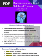 HED 487 - Defense Mechanisms Such As DID As A Result of Child Abuse