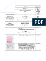 Fluid Mechanics Formula