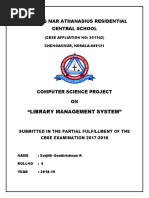 Mathews Mar Athanasius Residential Central School: "Library Management System"