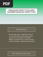 Organize Partition and Understanding Partition