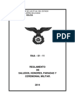 RAA-11 Reglamento de Saludos, Honores, Paradas y Ceremonial Militar PDF