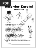 .Recorder Karate Method Book Second Year