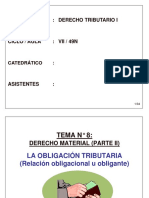 Obligacion Tributaria - Derecho Tributario I - Perú