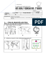 EVALUACION de Historia Mapas Globo Terraqueo y Planisferio