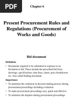 Present Procurement Rules and Regulations (Procurement of Works and Goods)