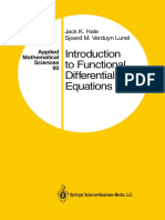 Introduction To Functional Differential Equations, J Hale, Springer, 1993,458s PDF