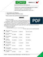 Subiect Si Barem LimbaRomana EtapaI ClasaII 14-15 PDF