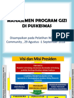 Manajemen Program Gizi Di Puskesmas - NCP