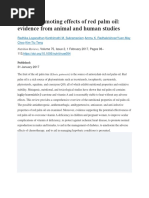 Health-Promoting Effects of Red Palm Oil: Evidence From Animal and Human Studies