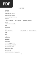 D Flip-Flop: VHDL Code