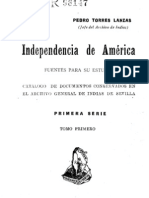 Independencia de America - Catálogo General de Indias Sevilla T I - OCR