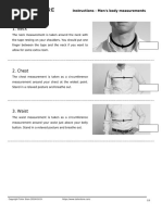 Neck: Instructions - Men's Body Measurements