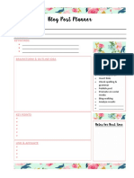 Blog Post Planner (A5)