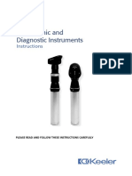 Keeler Ophthalmic Instruments - Instructions