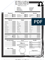 Character Sheet: Euthanatos