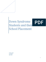 Down Syndrome Students and Their School Placement: Ashley Gobel 11/1/2010 EDEC 420