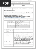 Pre-Feasibility Report: Limestone Mining Project: Details