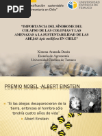 Importancia Del Síndrome Del Colapso de Las Colonias Y Las Amenazas A La Sustentabilidad de Las ABEJAS Apis Mellifera EN CHILE