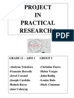 Project IN Practical Research 1: Grade 11 - Abm 1 Group 2