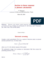 An Introduction To Linear Response and To Phonon Calculations